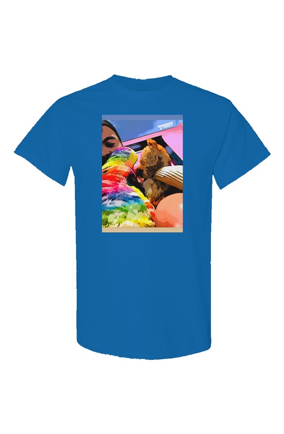 Rainbow T shirt (Neon Blue)