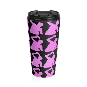 Open image in slideshow, Pink logo Stainless Steel Travel Mug
