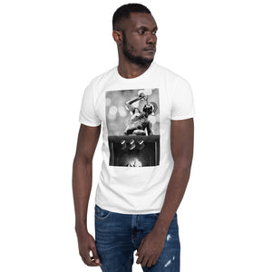 Open image in slideshow, Christmas Beer Shower (B/W) WHITE Short-Sleeve Unisex T-Shirt
