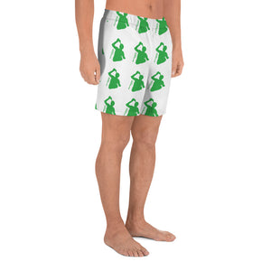 Green logo Men's Athletic Long Shorts