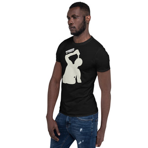 B White Logo Short-Sleeve Unisex T-Shirt