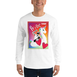 Open image in slideshow, Pride (White )Men’s Long Sleeve Shirt
