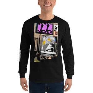 Open image in slideshow, Banana Black Men’s Long Sleeve Shirt
