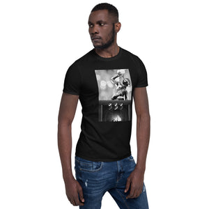 Christmas Beer Shower (B/W) BLACK Short-Sleeve Unisex T-Shirt