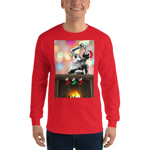 Open image in slideshow, Christmas Beer Shower RED Long Sleeve T-Shirt
