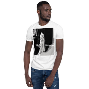 Open image in slideshow, Princess Swerve (B/W) WHITE Short-Sleeve Unisex T-Shirt
