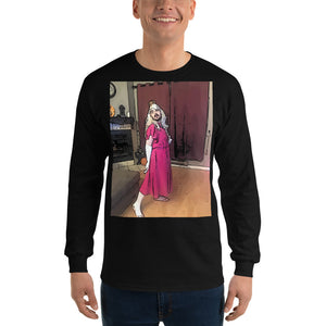 Open image in slideshow, Cartoon Princess Swerve (Color) BLACK Long Sleeve T-Shirt
