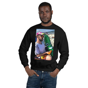 Open image in slideshow, Cartoon Beach Pickle BLACK Unisex Sweatshirt
