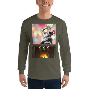 Open image in slideshow, Christmas Beer Shower GREEN Long Sleeve T-Shirt
