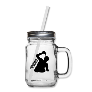 Open image in slideshow, Black Logo Mason Jar - clear
