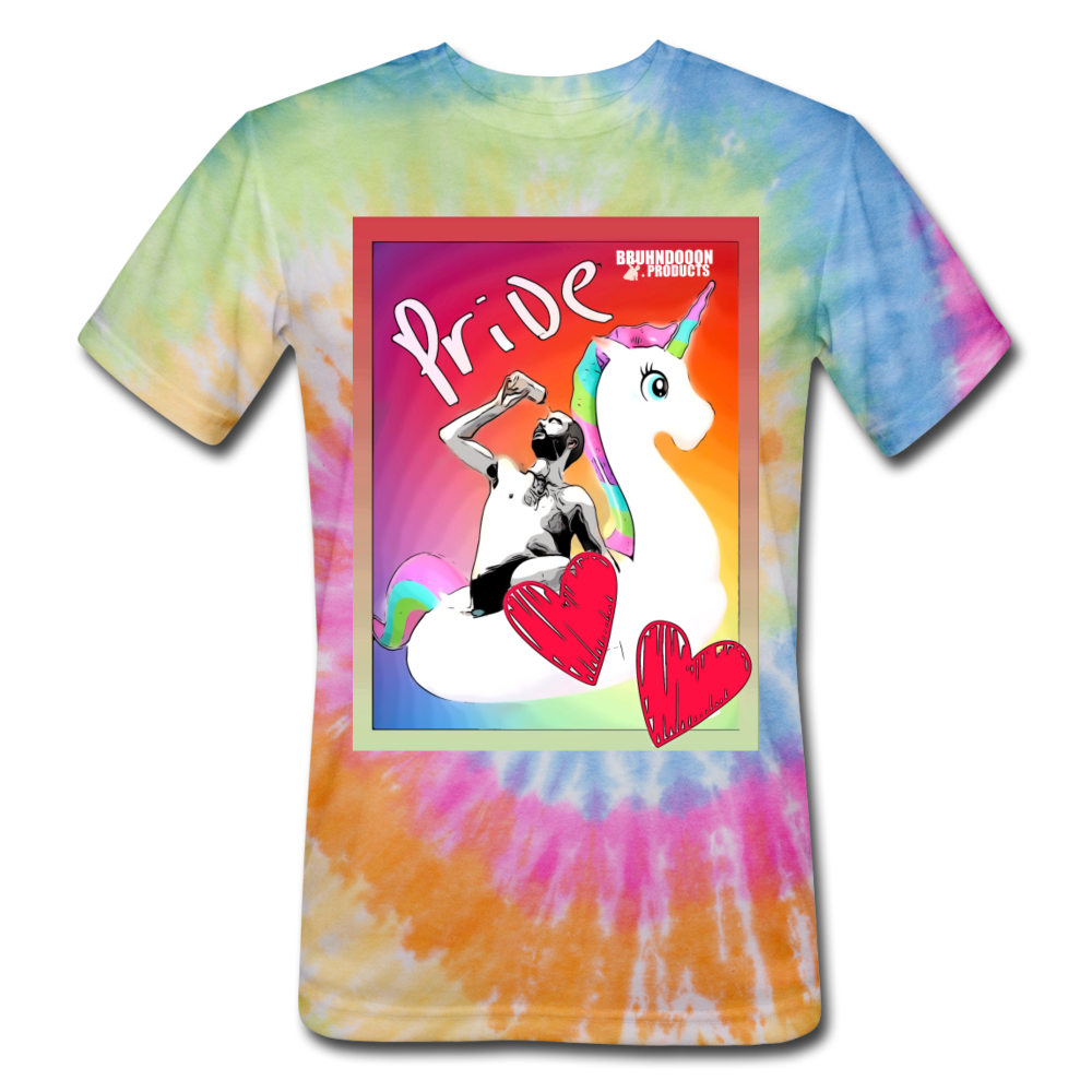 Pride Tie Dye Unisex Tie Dye T-Shirt - rainbow