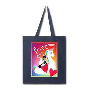 Open image in slideshow, Pride Purple Tote Bag - navy
